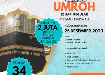 Paket Umroh 12 Hari Regular Desember 2023